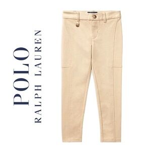 NWT POLO Ralph Lauren Khaki Cotton Leggings Girl’s Size 4